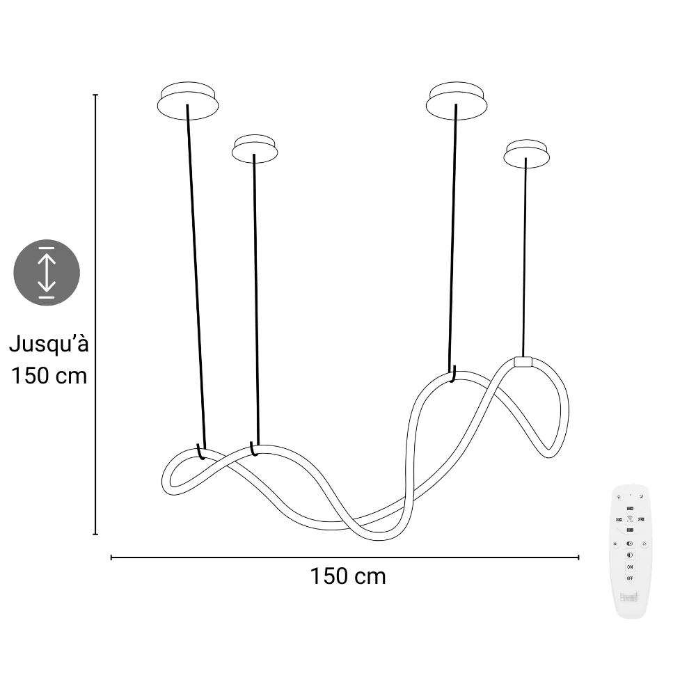 Lustre Intérieur Waves - Blanc - Image 11