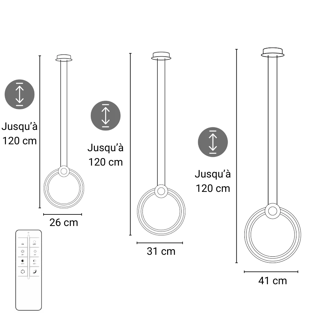 Suspension Vintera - Noir/Or - Image 11
