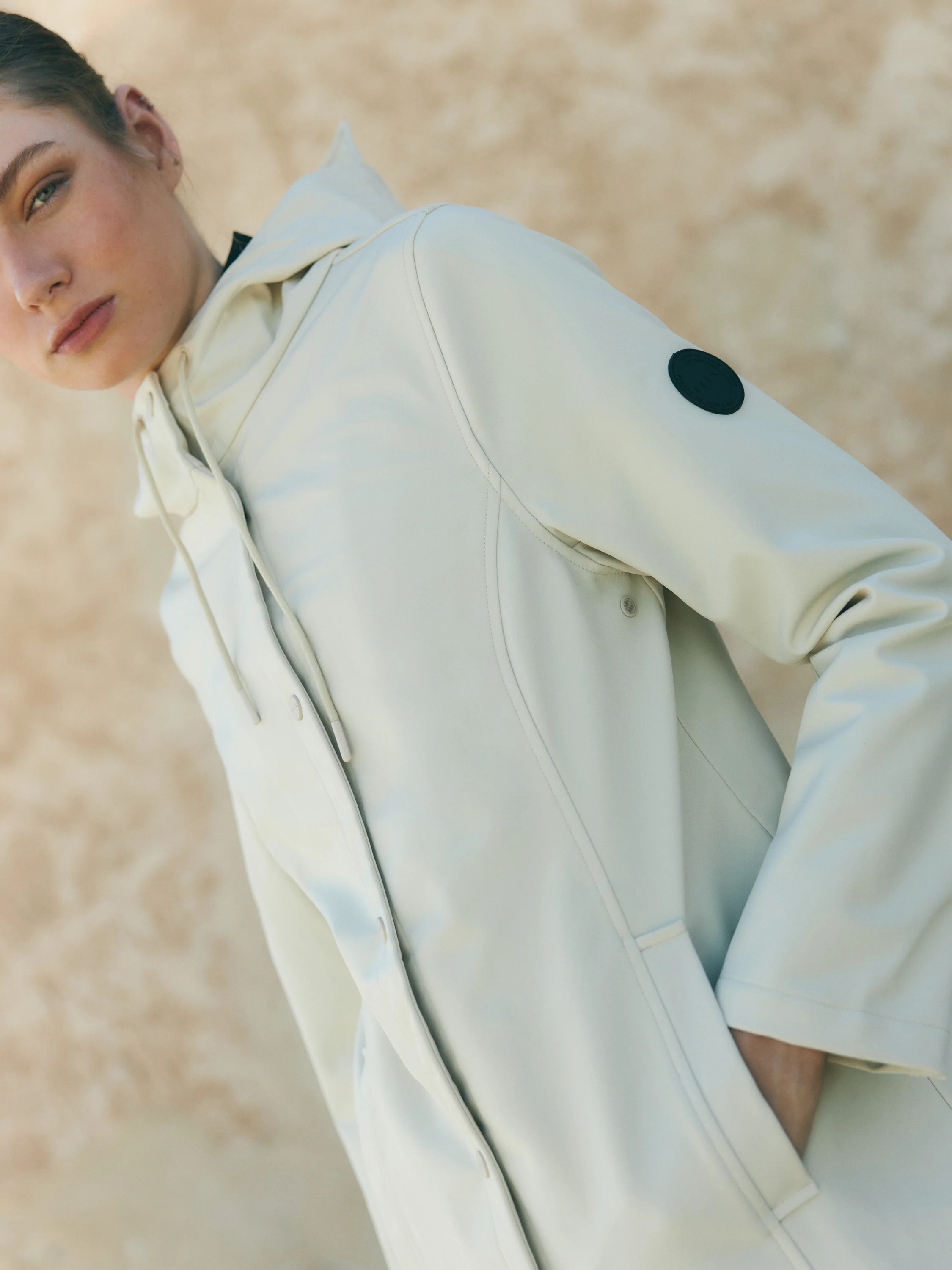 Veste Trench Winter Ecru - Femme