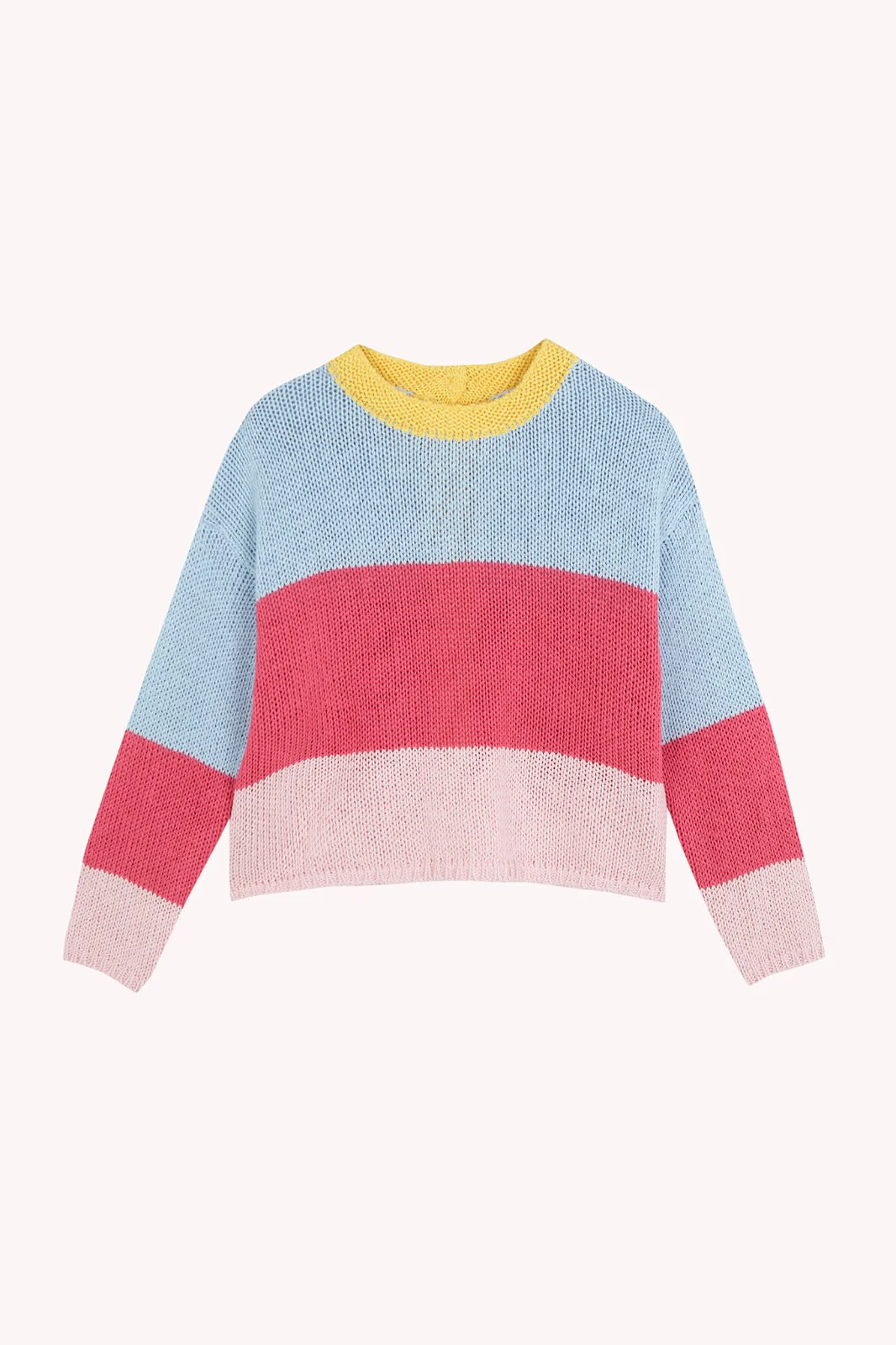 Pull En Coton Bleu Et Rose Jana - Image 2