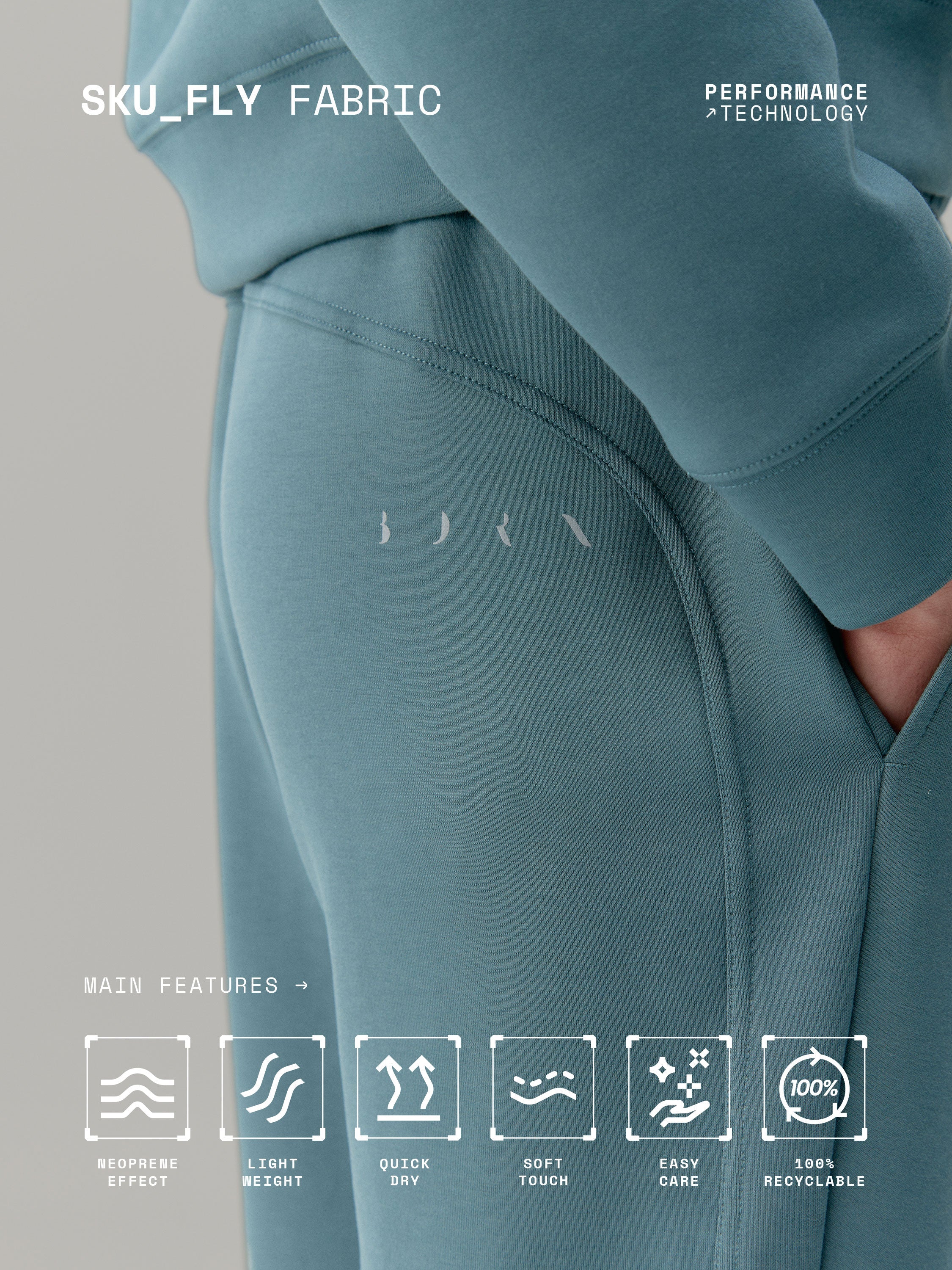 Jogging Ness - Gris Vert - Homme - Image 3