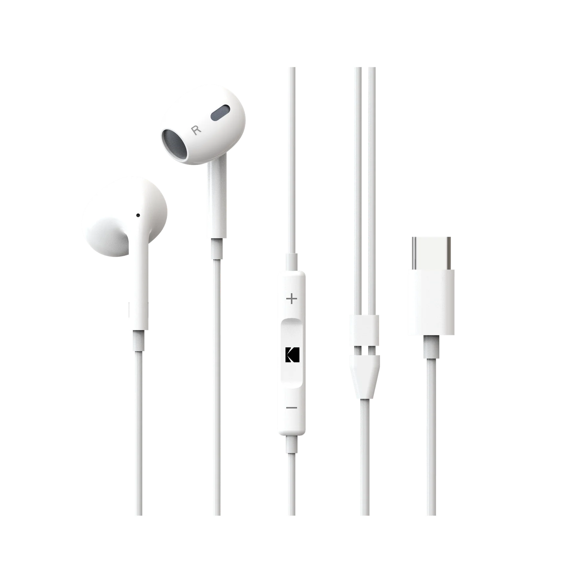 Écouteurs Filaires 210 - Usb C - Blanc - Kodak