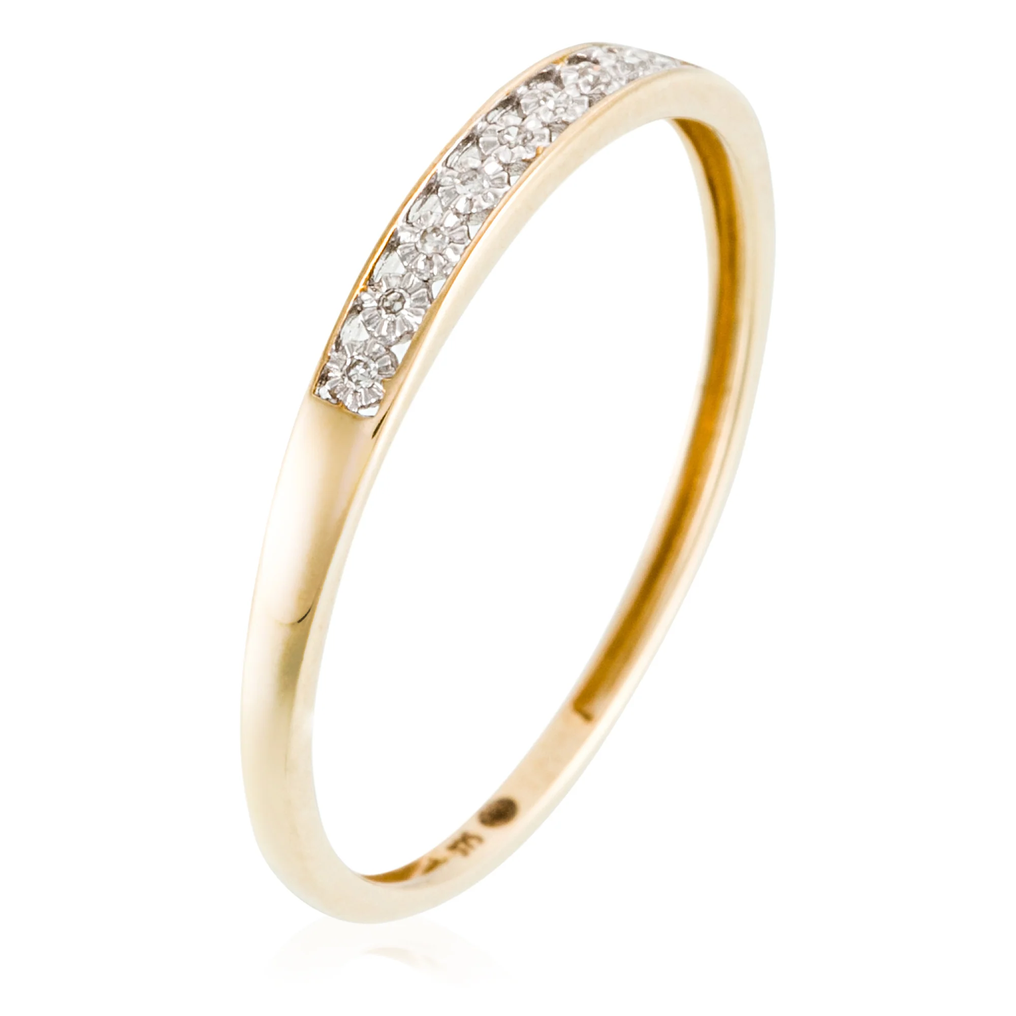Bague "Romantic Love" D0,02/9 - Or Jaune 375/1000 - Image 5