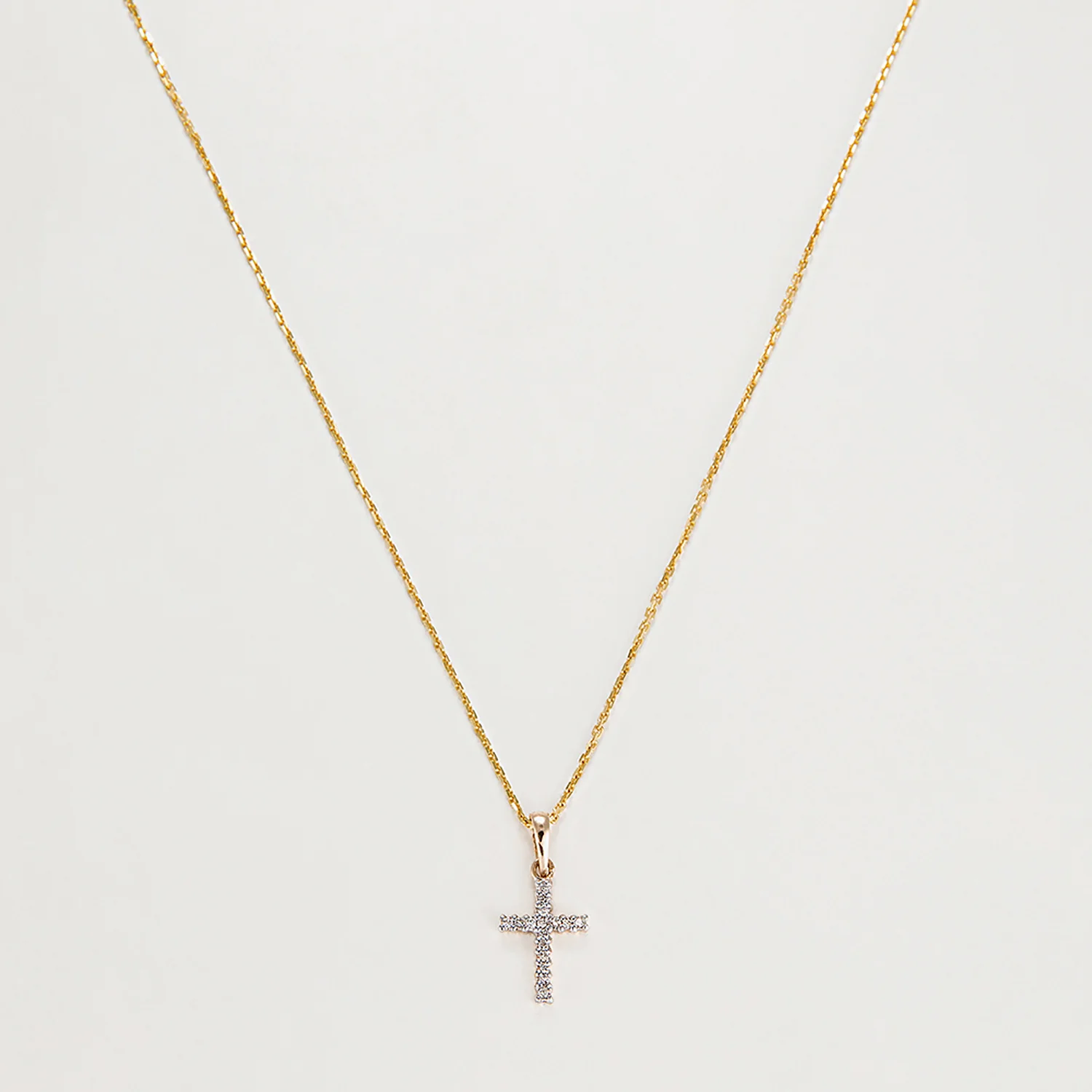 Pendentif "Croix Du Bonheur" Diamant :0,06Ct/16 - Or Jaune 375/1000 - Image 2