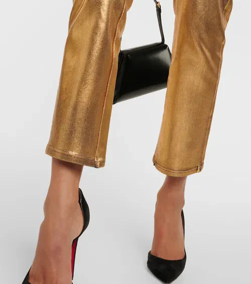 Pantalon Le High Straight - Gold Chrome - Image 3