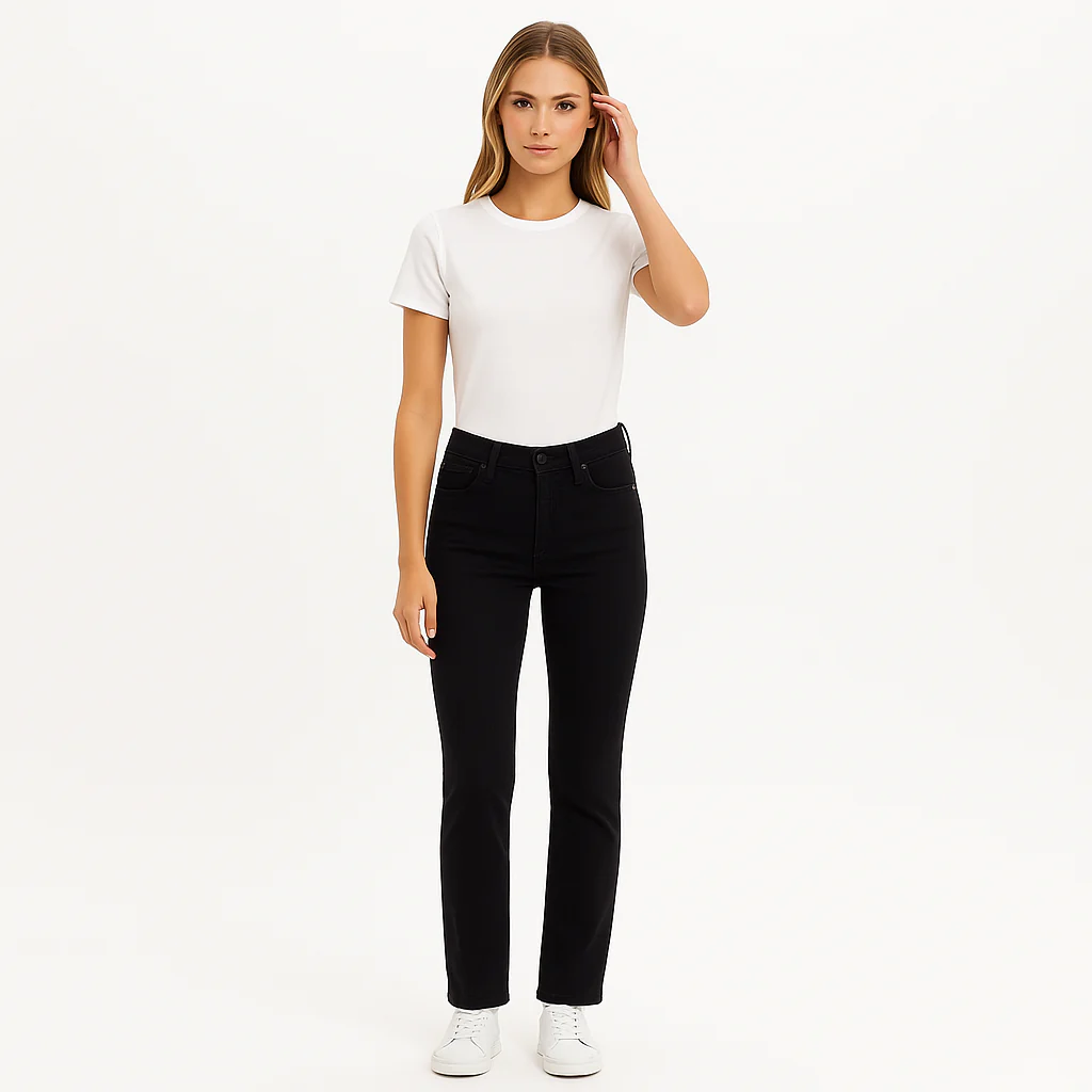 Pantalon Le High Straight - Film Noir