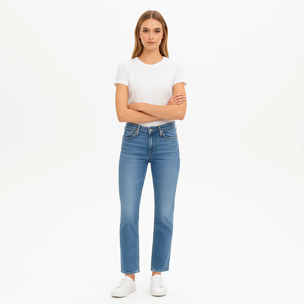 Pantalon Le High Straight Degradable - Aura