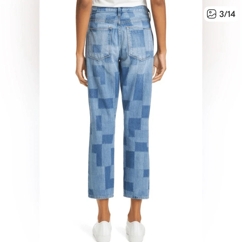Pantalon Le High Straight Laser Patchwork - Indigo Multi - Image 2