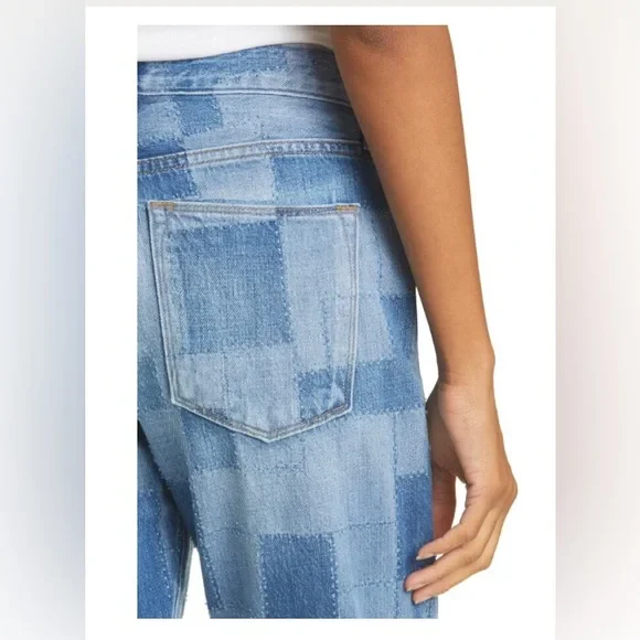 Pantalon Le High Straight Laser Patchwork - Indigo Multi - Image 4