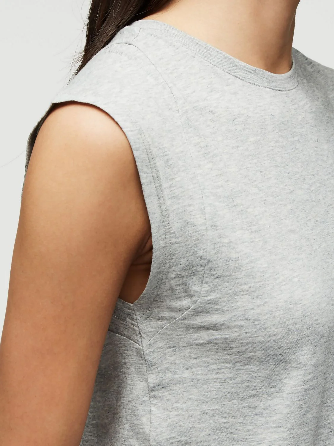 T-Shirt Le Mid Rise Muscle - Gris Heather - Image 4
