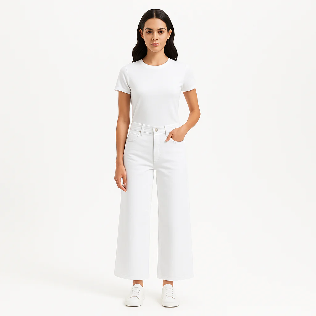 Pantalon Le Pixie Triple Binding Wide Leg - Blanc