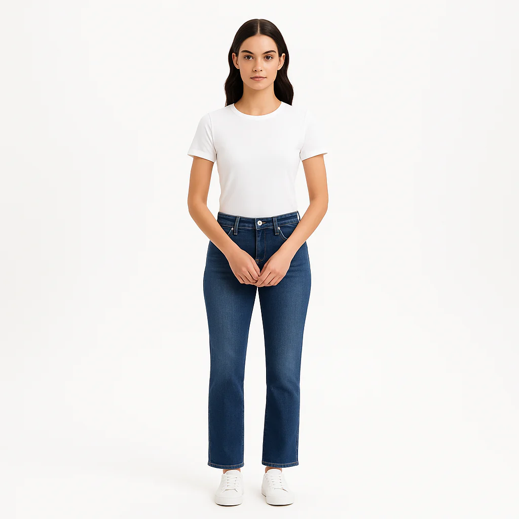 Pantalon Le Sylvie Crop Twisted Seam Clean Font - Decades Blue