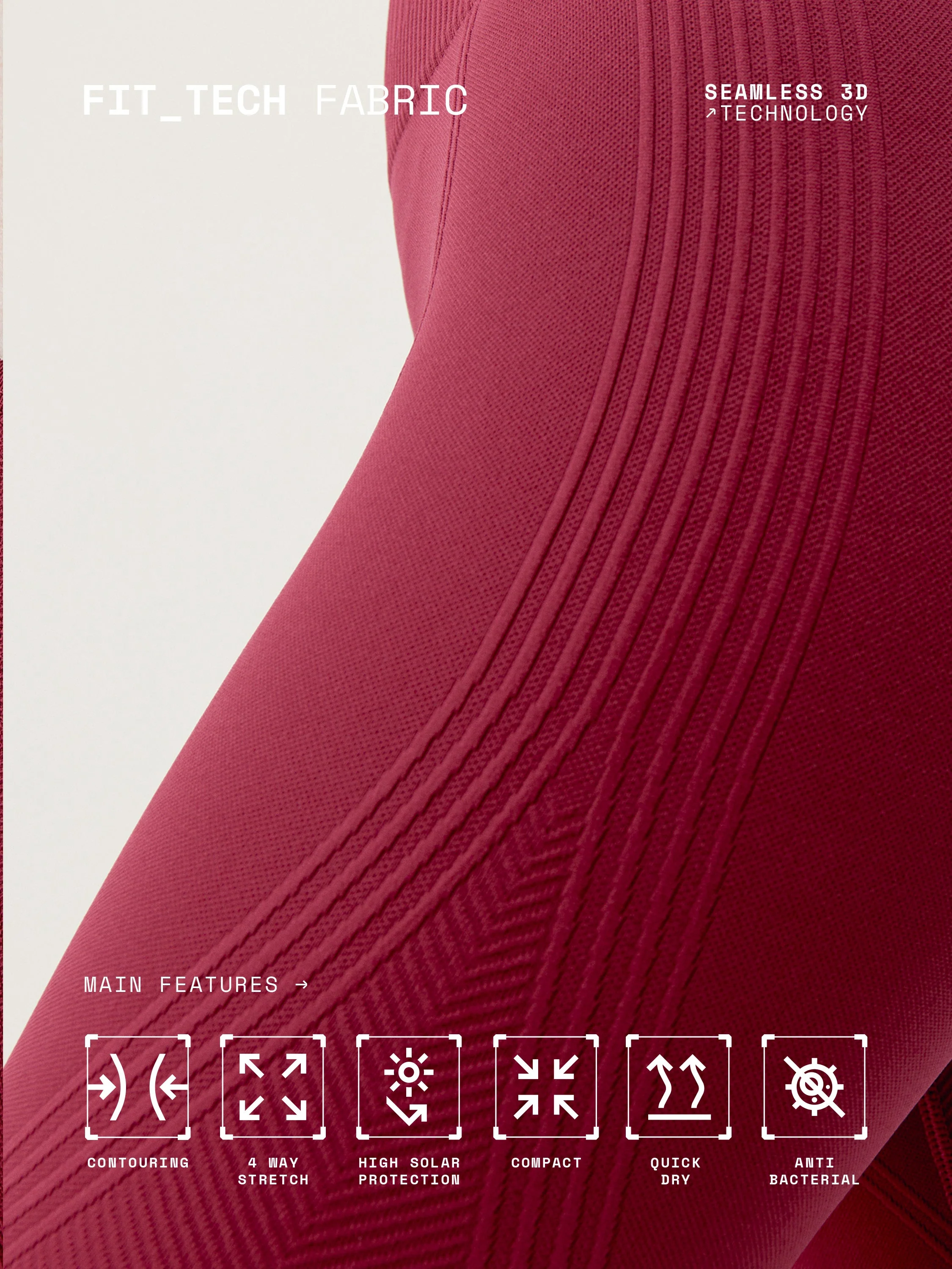 Legging India - Groseille - Femme - Image 8