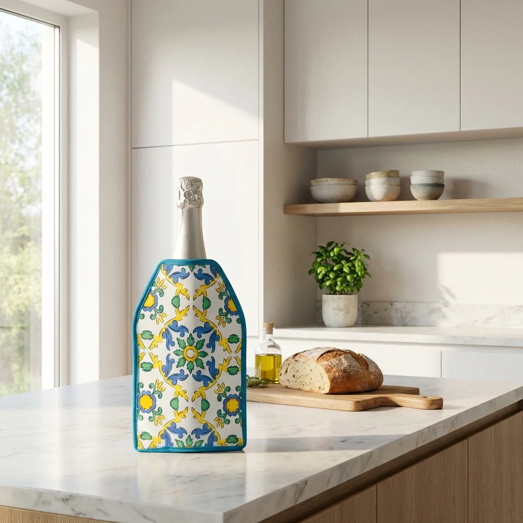 Rafraîchisseur De Bouteille Souple - Décor Majolique
