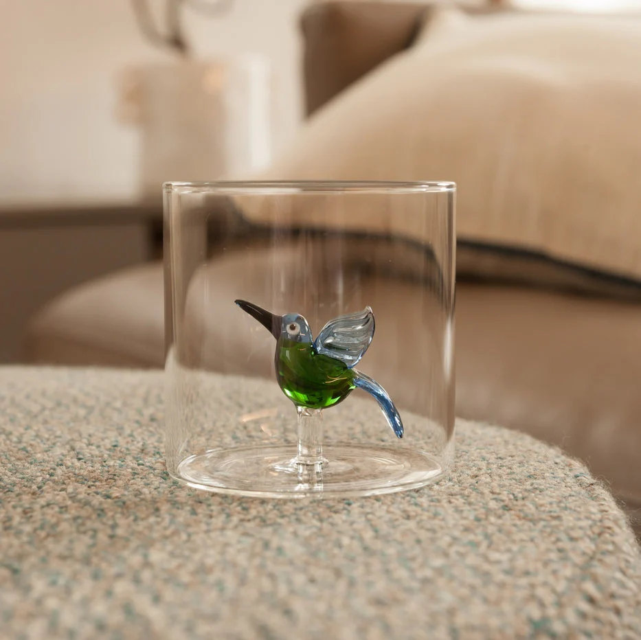 Gobelet En Verre Borosilicate - Figurine Colibri