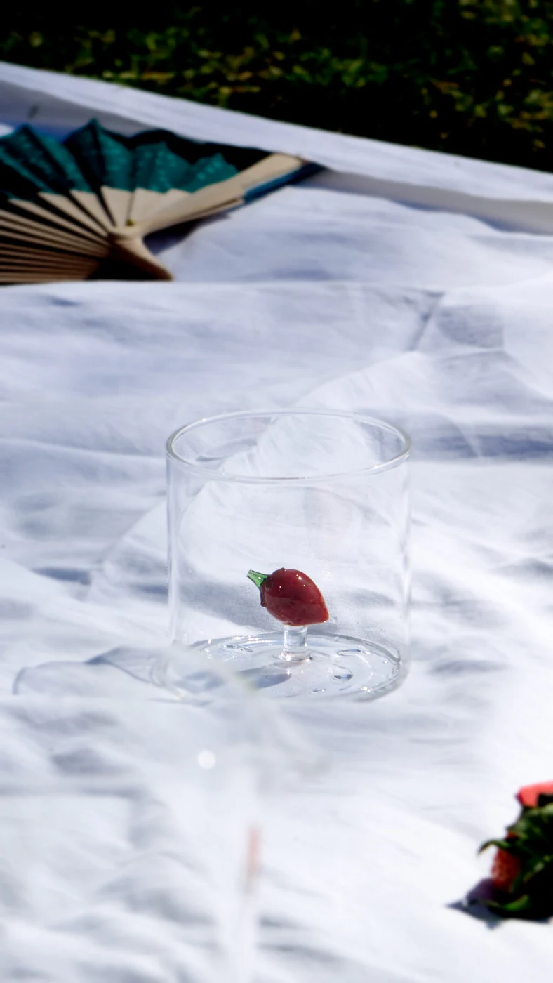 Gobelet En Verre Borosilicate - Figurine Fraise