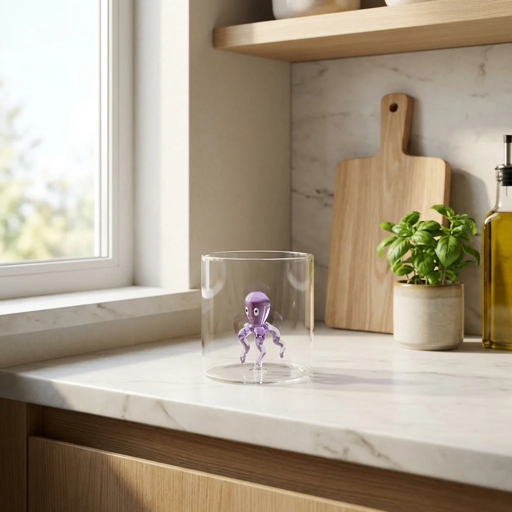Gobelet En Verre Borosilicate - Figurine Poulpe