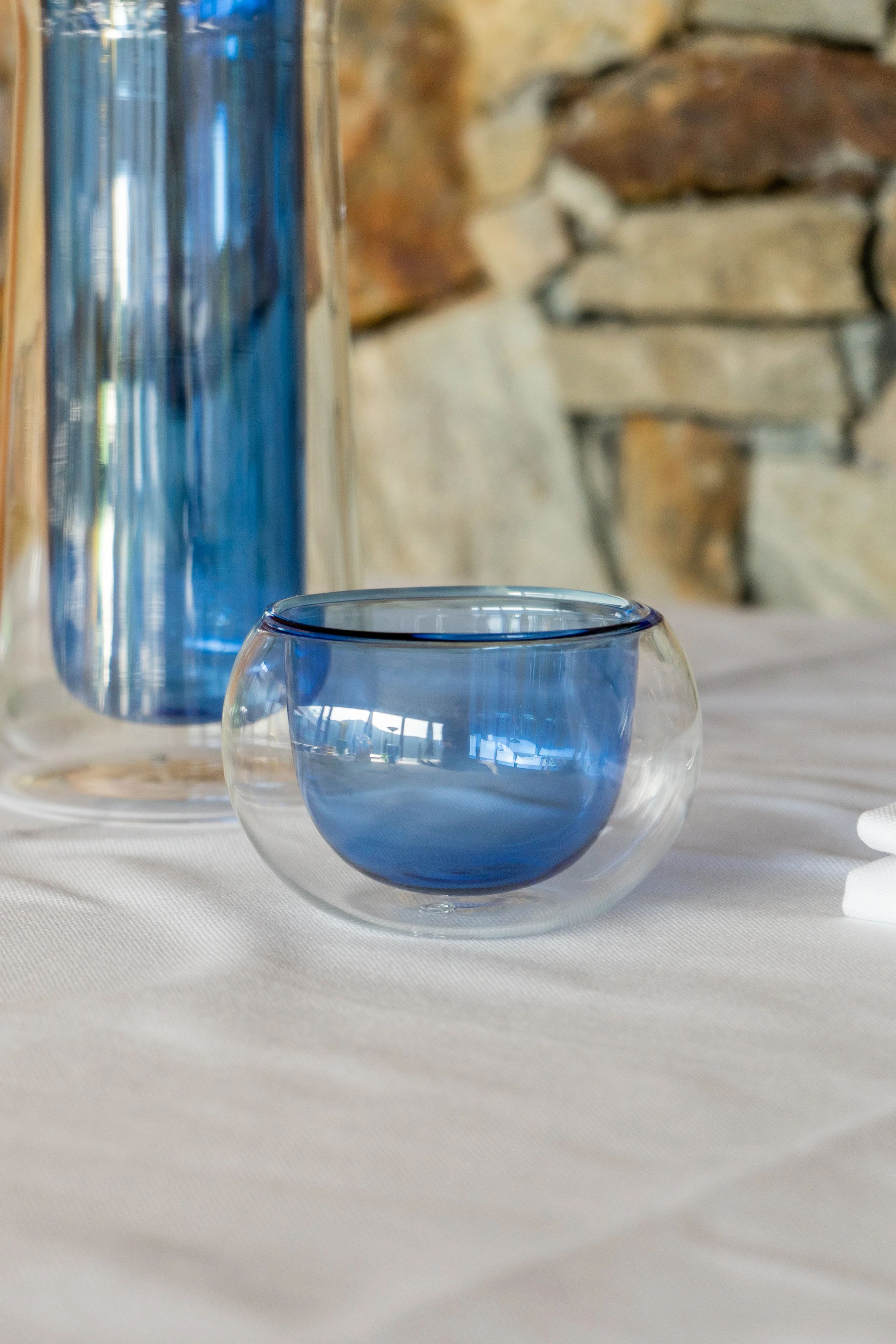 Set De 2 Bols En Verre À Double Paroi - Bleu - Image 4