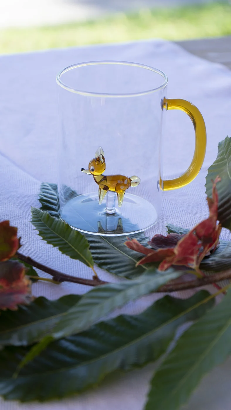 Mug En Verre Borosilicate - Figurine Faon