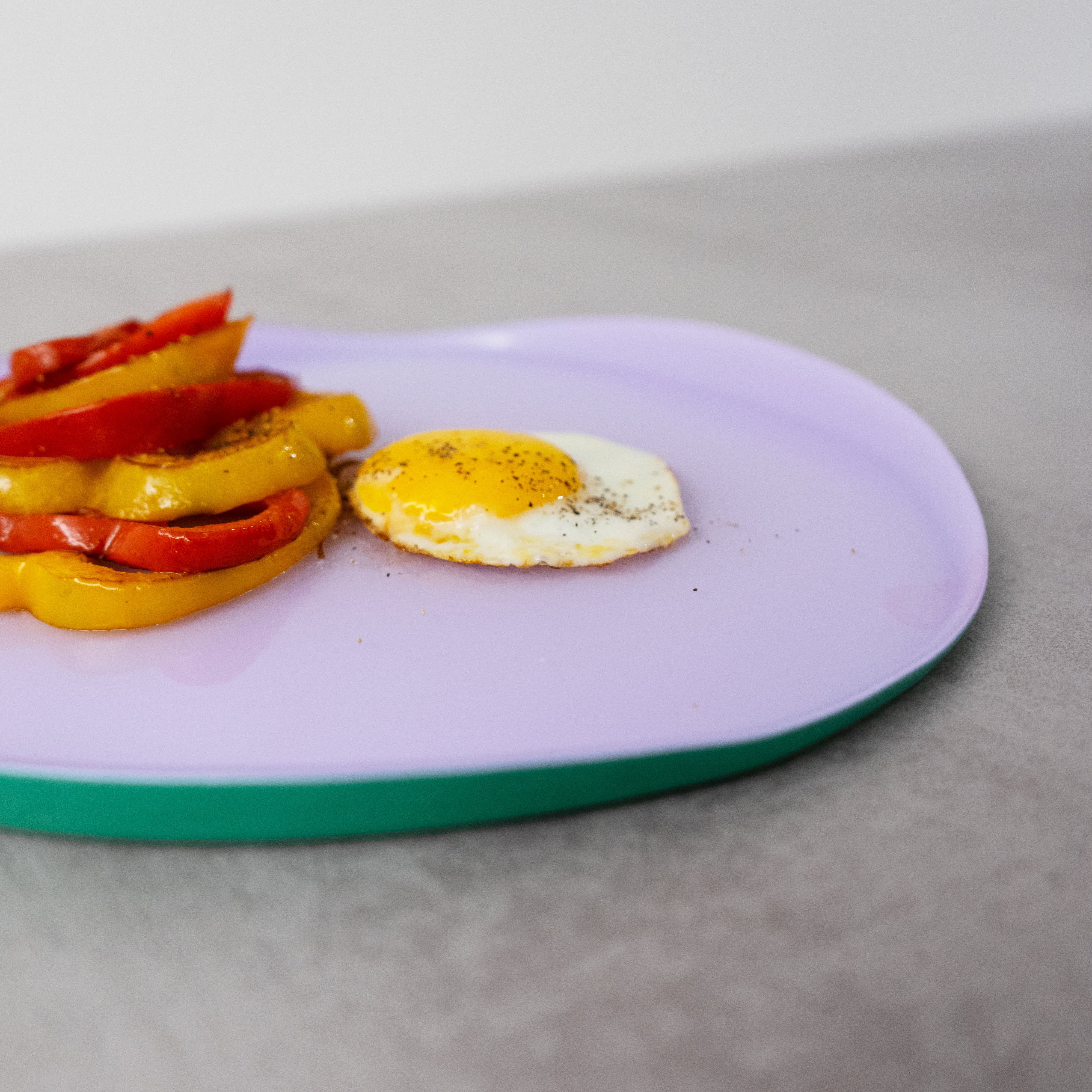 Assiette Plate En Verre - Lilas/Vert - Image 3