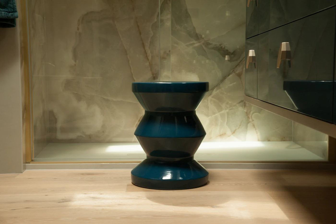 Tabouret En Céramique - Bleu - Image 4