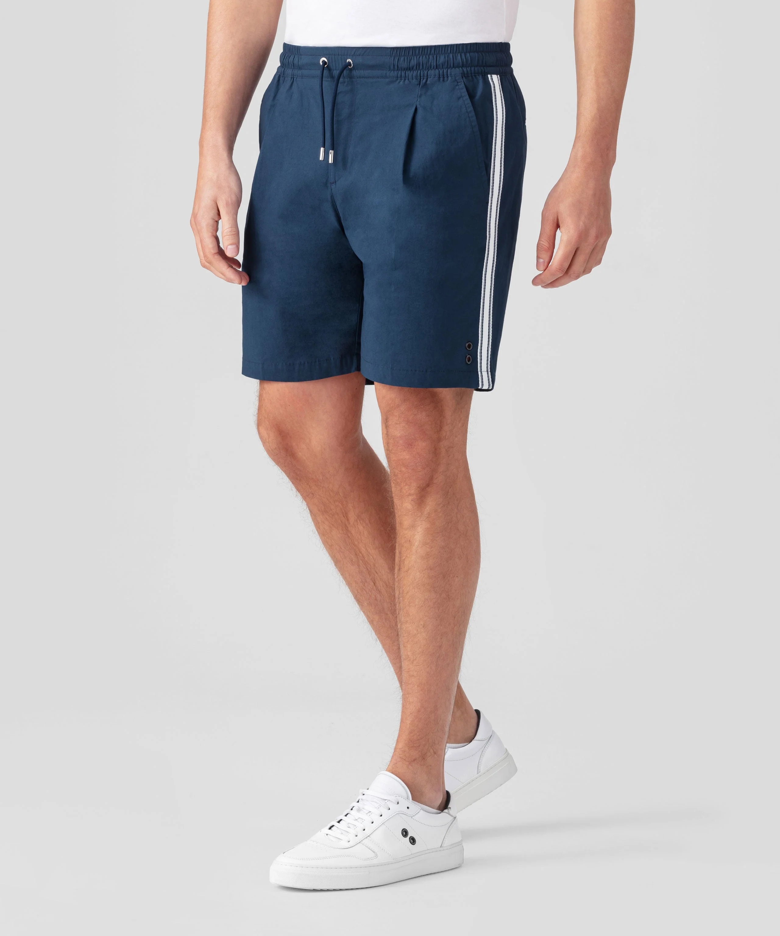 Short Light Sports W. Side Stripes - Deep Blue - Image 2