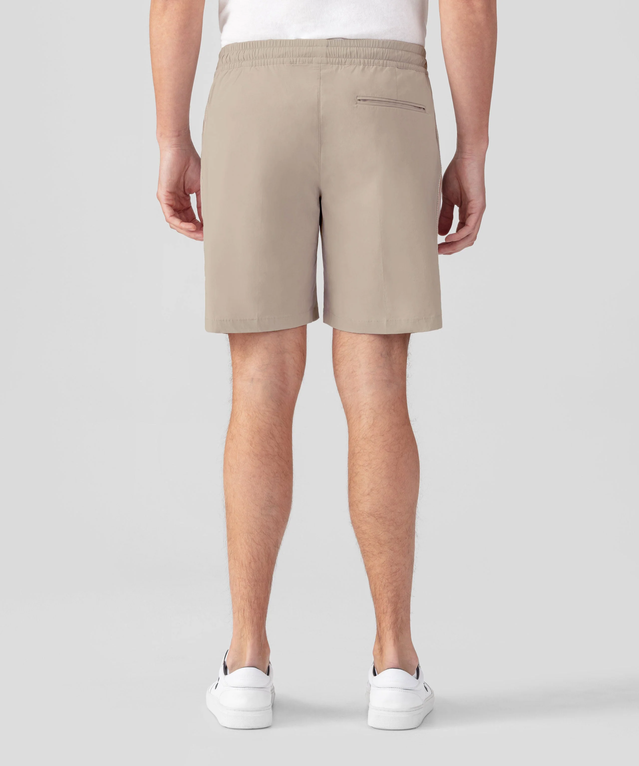 Short Light Sports W. Side Stripes - Taupe Grey - Image 3
