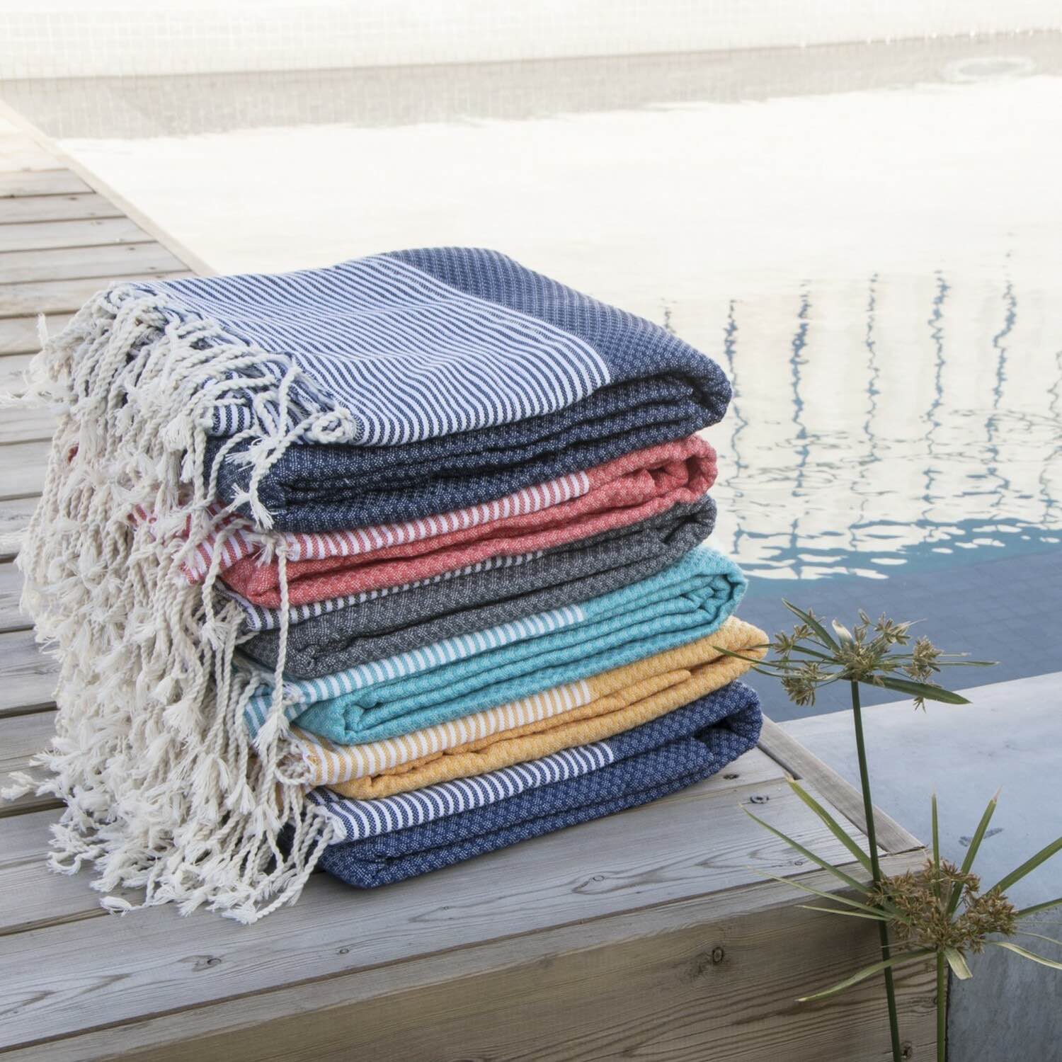 Lot De 2 Foutas Xxl Ericeira - Gris Moyen - Coton - Image 5