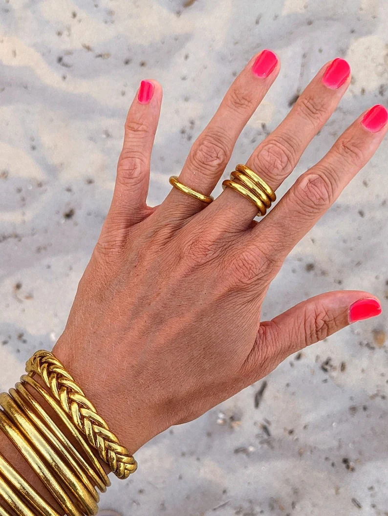 Bague bouddhiste - light gold