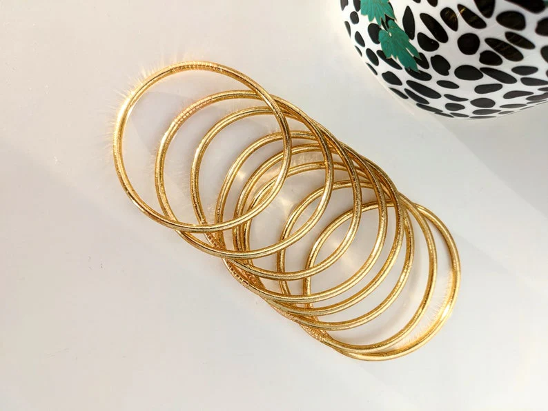 Jonc bouddhiste fin - light gold - Image 6