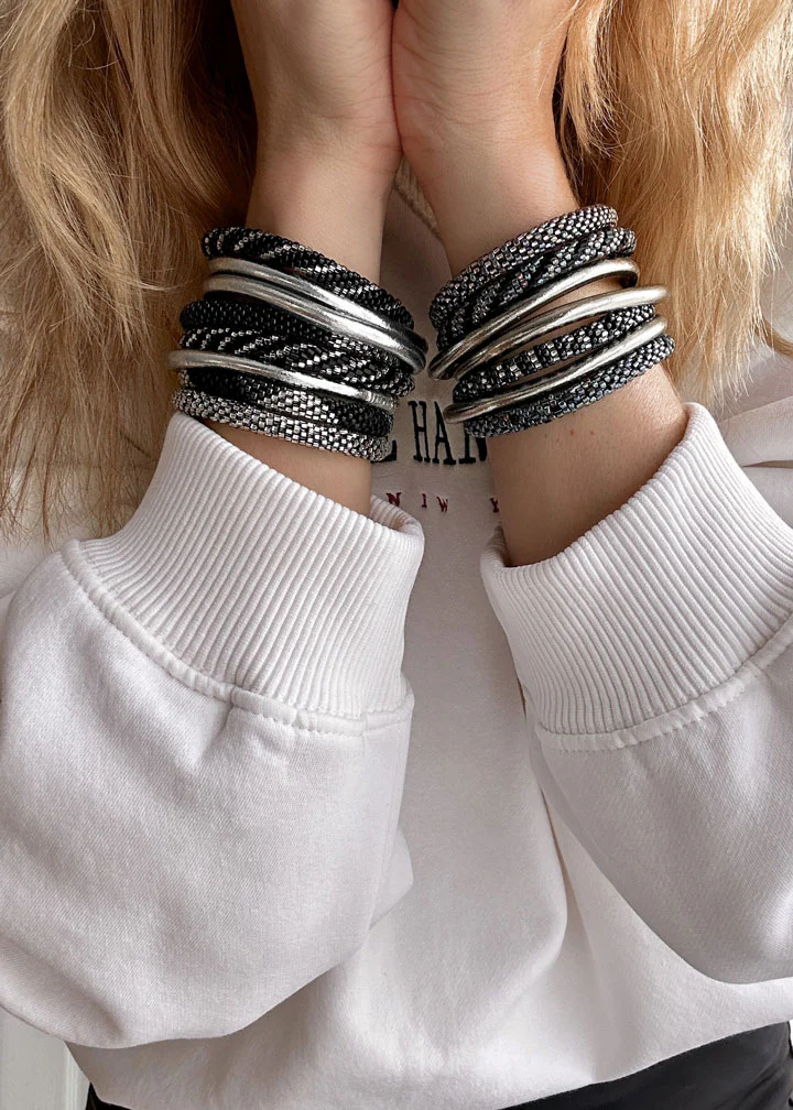 Bracelet népalais #64 (silver) - Image 2