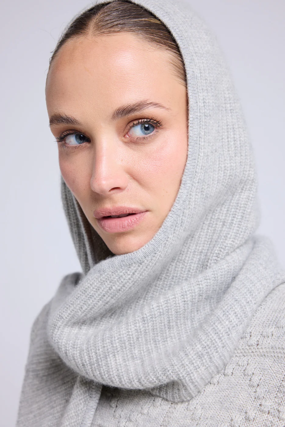 Cagoule Echarpe Unisexe Angel - Gris Clair - Image 5