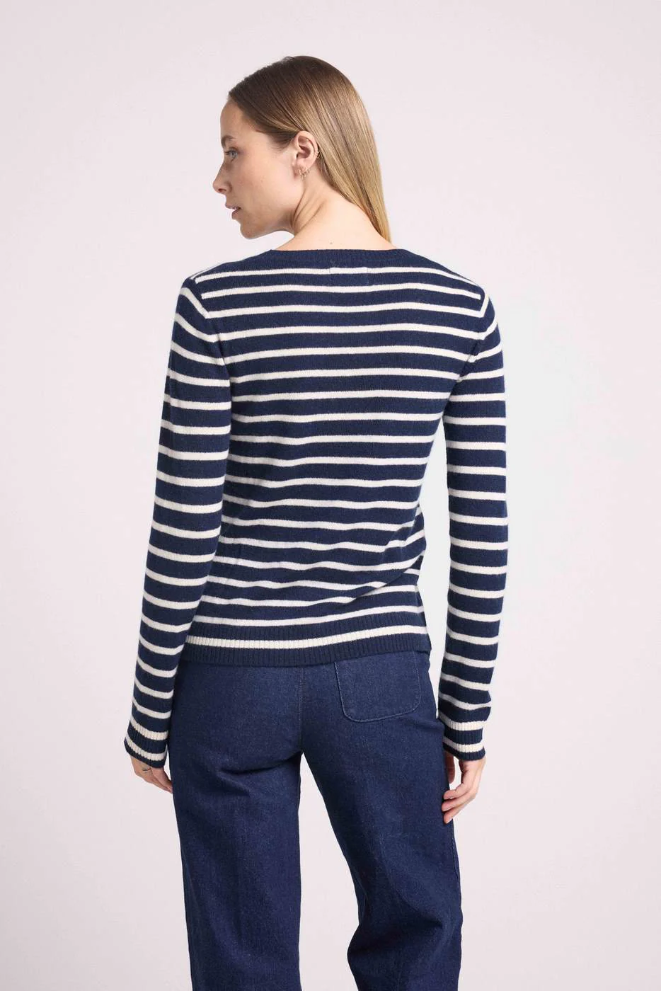Pull Col Rond Mariniere Love Heritage Ariane - Bleu Marine Blanc Rouge - Image 7