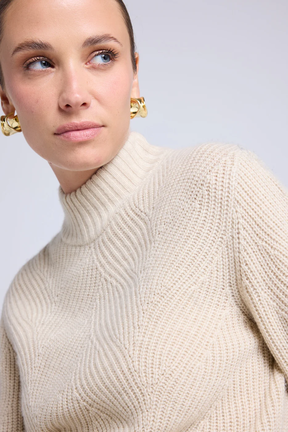 Pull Texturée Chantal - Beige Crème - Image 8