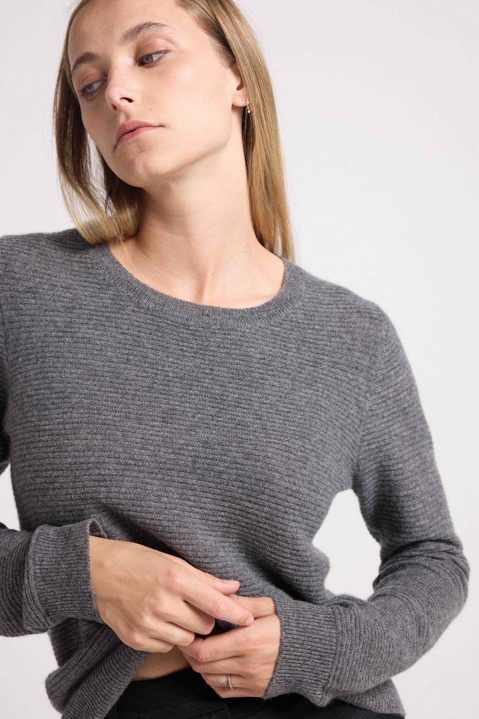 Pull Col Rond Juliette - Gris - Image 11