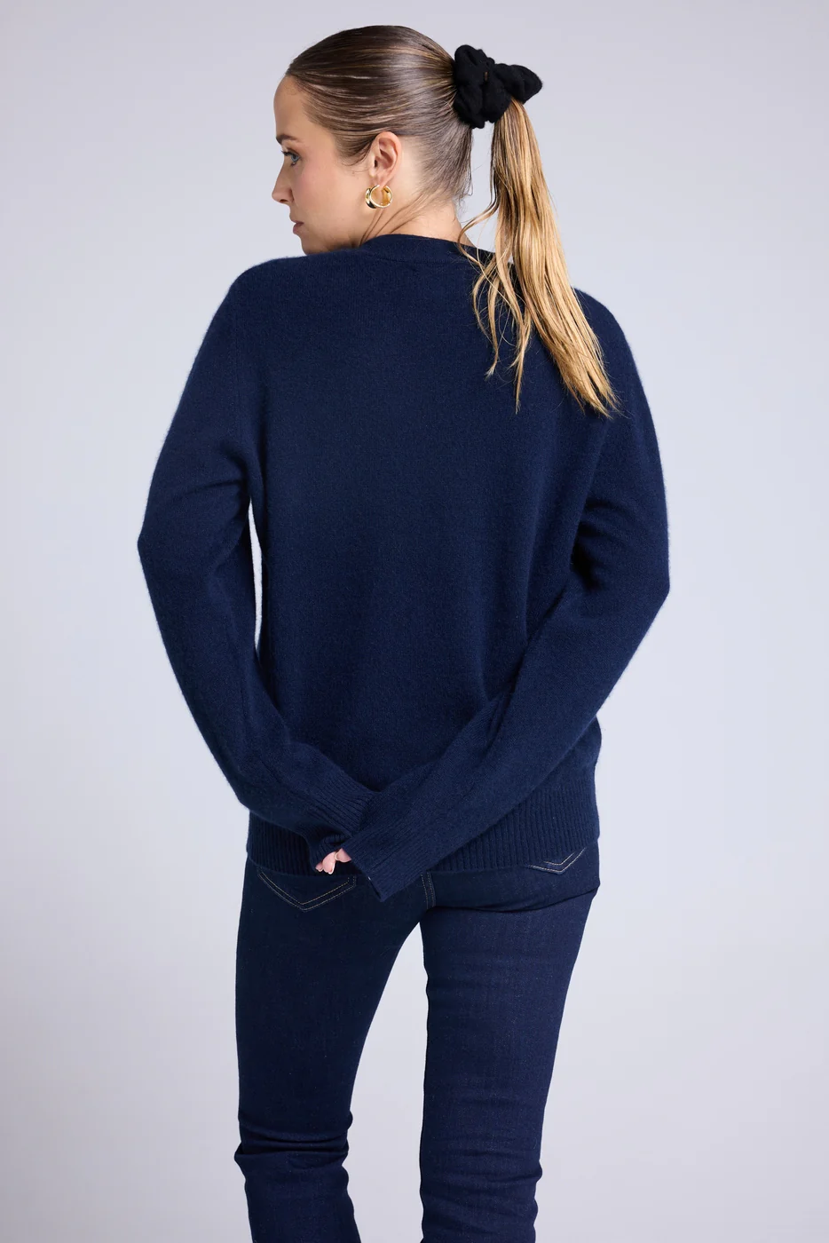 Cardigan Cœur Madrilena - Bleu Marine Rouge - Image 5