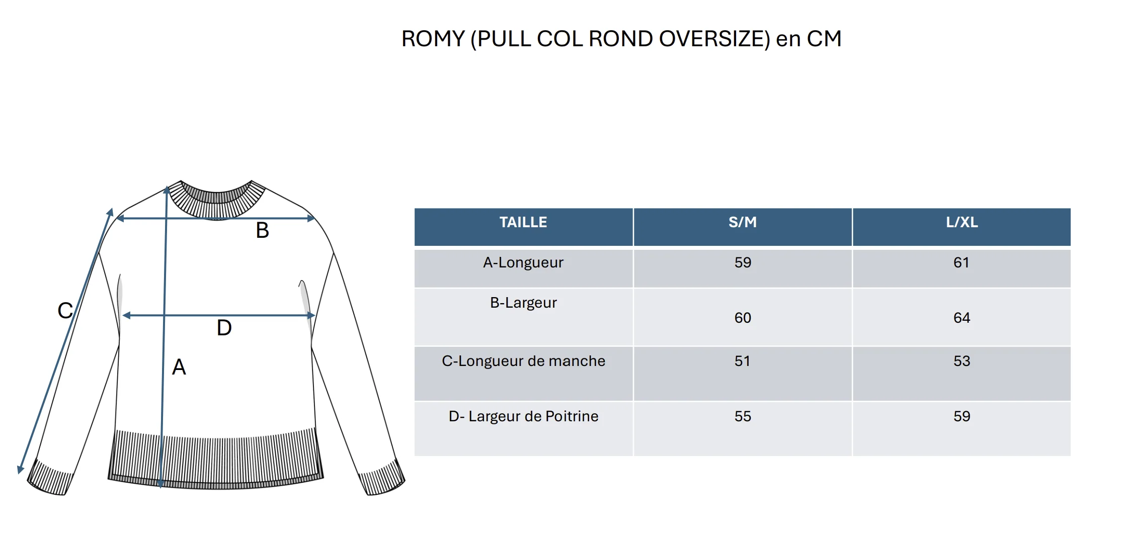 Pull Col Rond Oversize Romy - Noir - Image 11