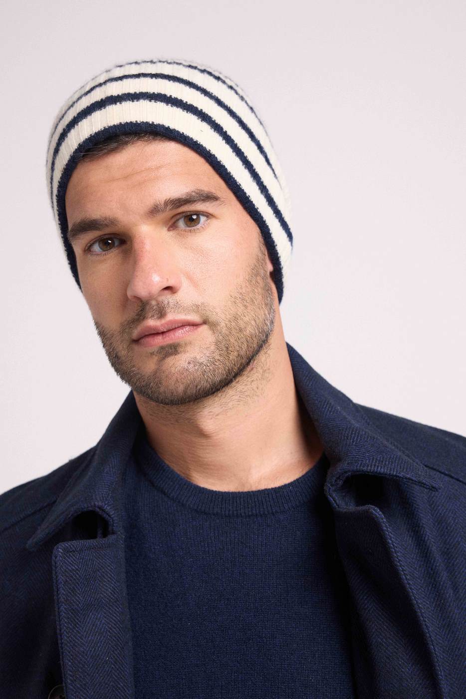 Bonnet Unisexe Sailor - Bleu Marine Blanc - Image 5