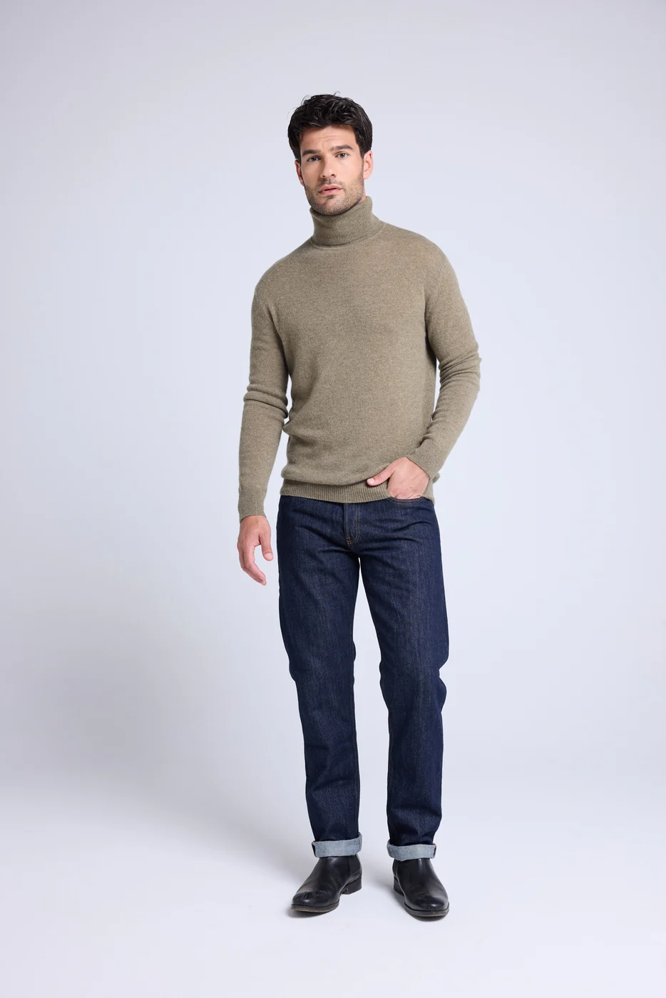 Pull Col Roule Zach - Vert Khaki - Image 2