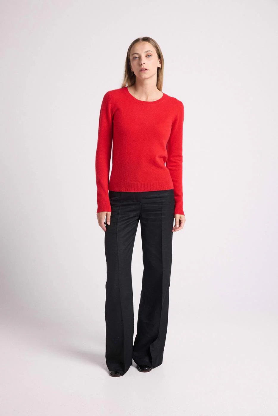 Pull Col Rond Coeur Coudes Zaime - Rouge Rose Fluo - Image 7