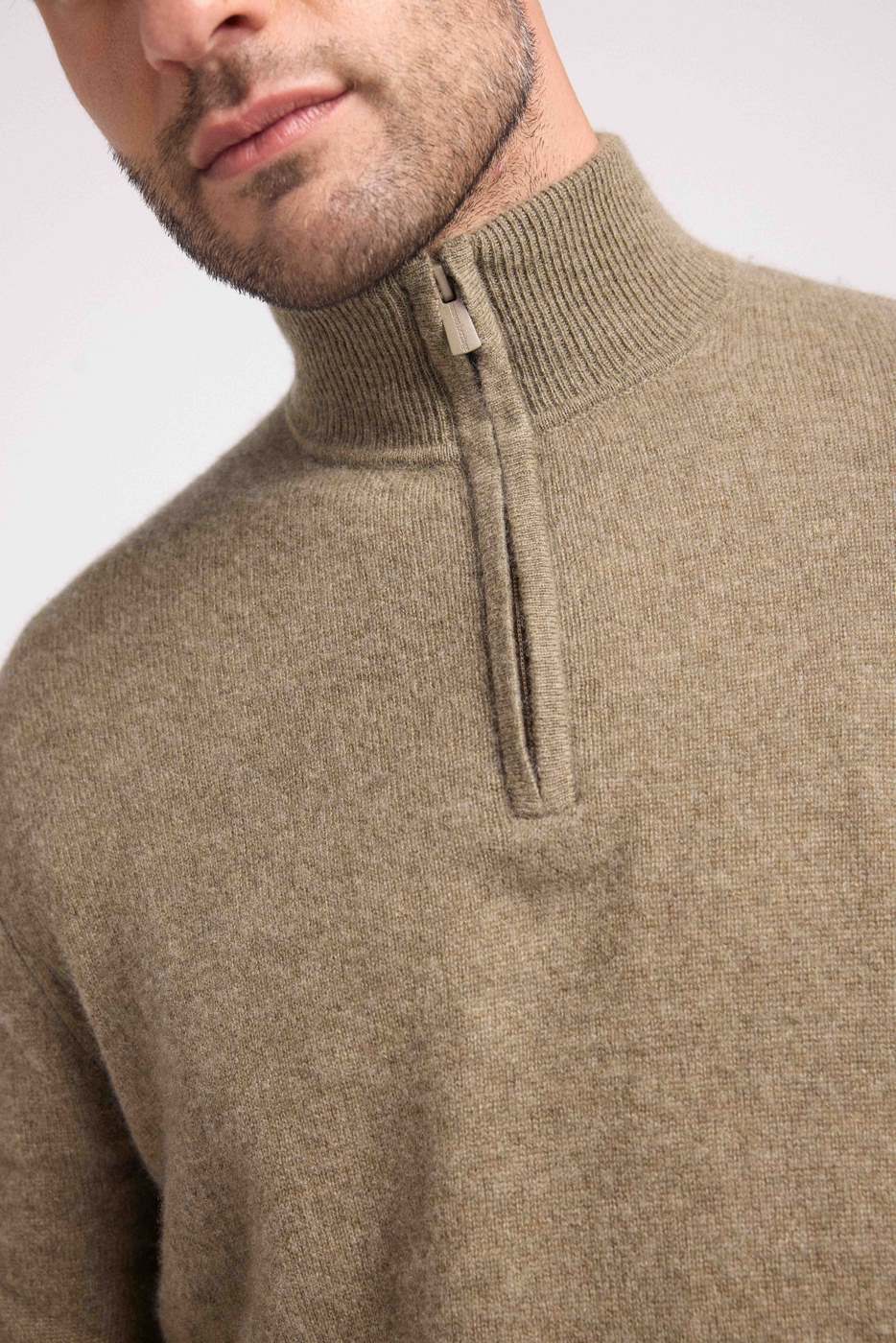 Pull Col Zippe Montant Zalman - Vert Khaki - Image 7