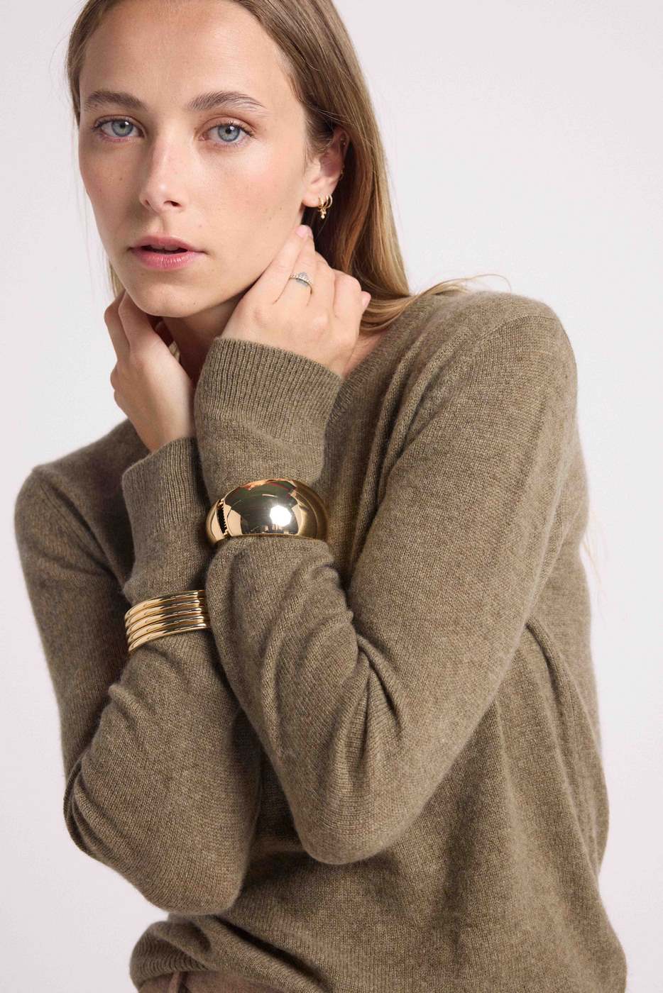 Pull Col Rond Zara - Vert Khaki - Image 8