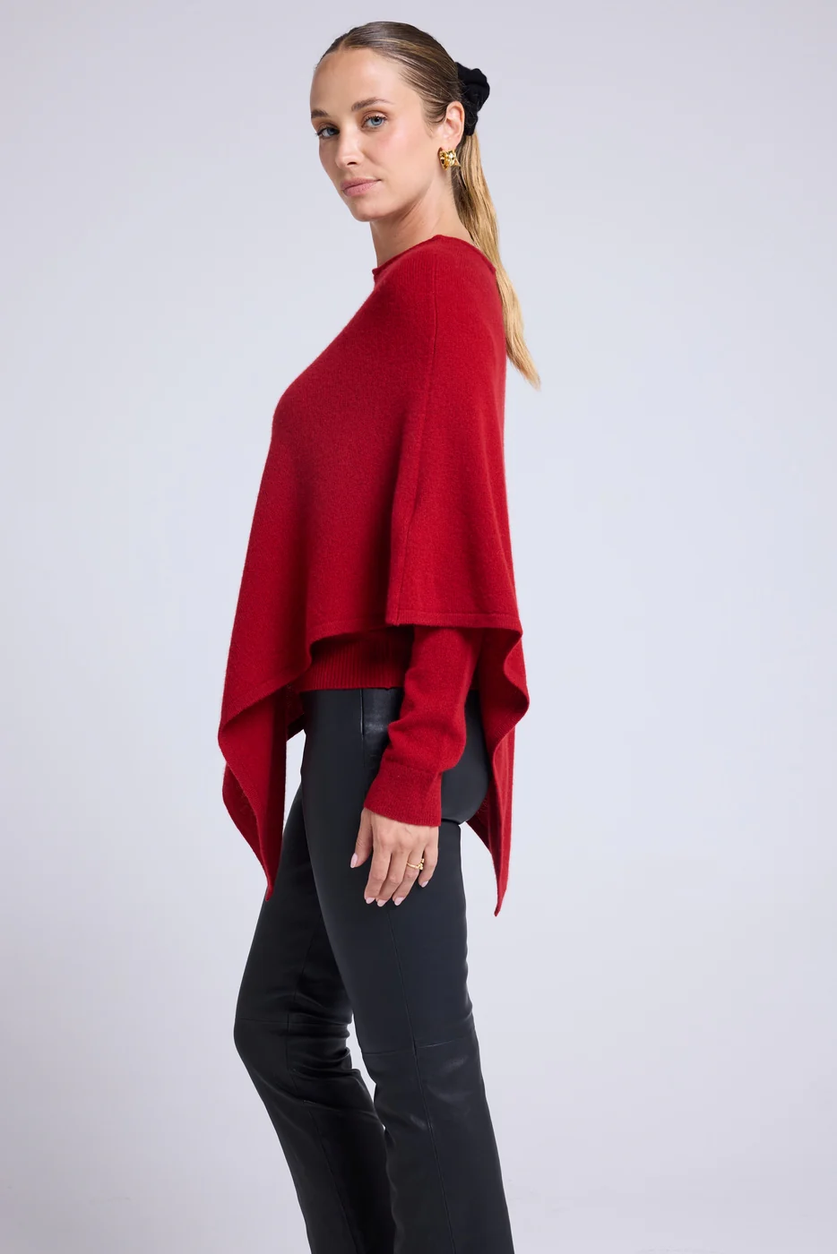 Cape Poncho Zarina - Rouge Bordeau - Image 4