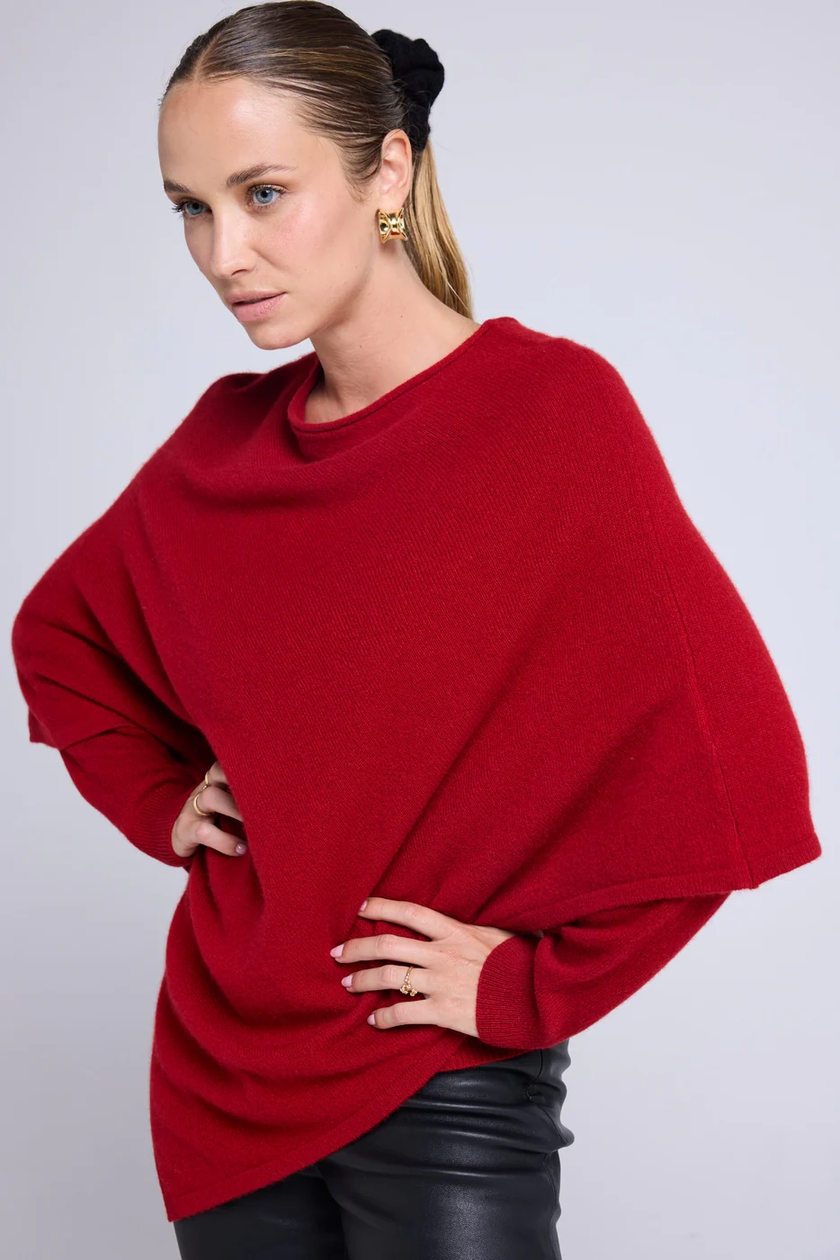Cape Poncho Zarina - Rouge Bordeau - Image 7