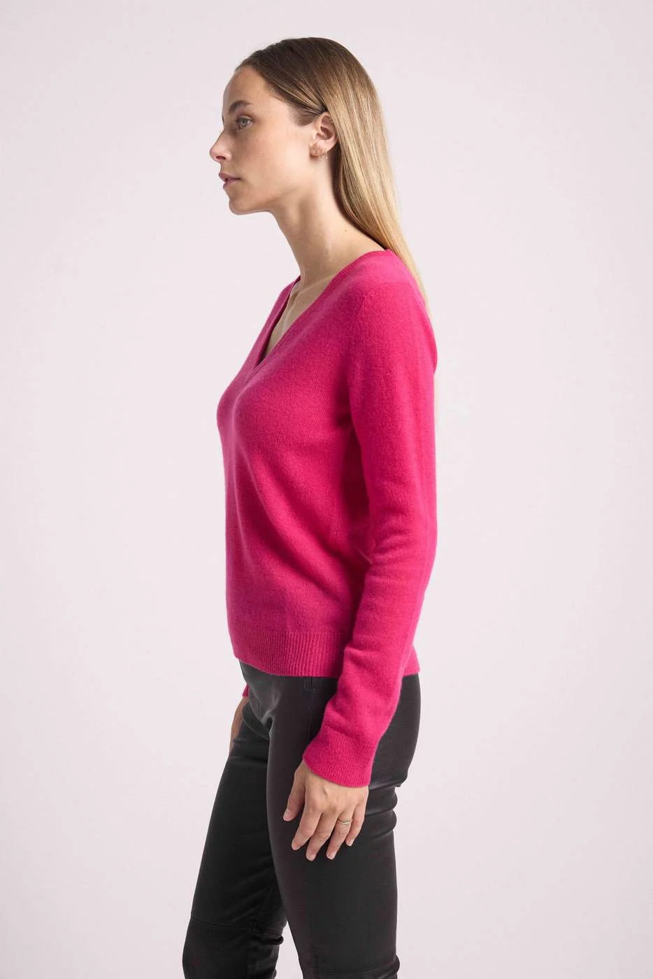 Pull Col V Zefina - Fushia - Image 2