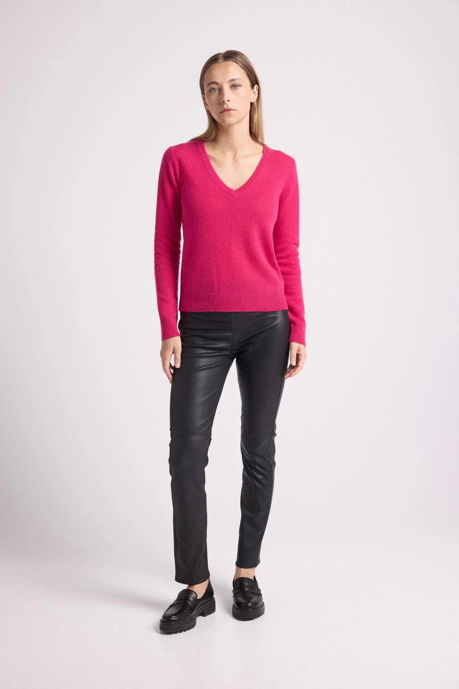 Pull Col V Zefina - Fushia - Image 5
