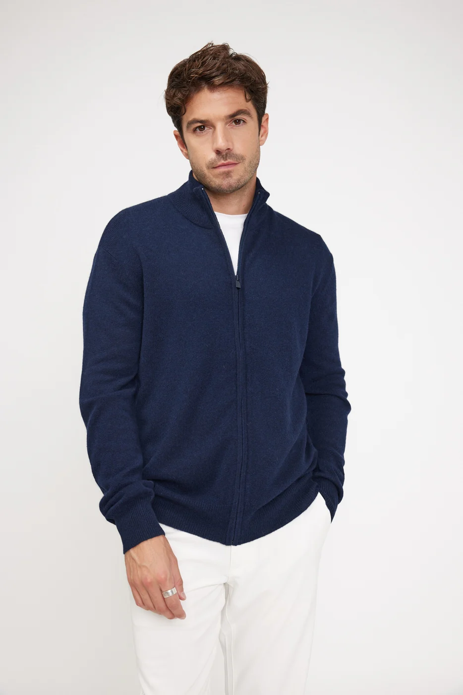 Gilet Zippe Col Montant Zamil - Bleu Marine - Image 2