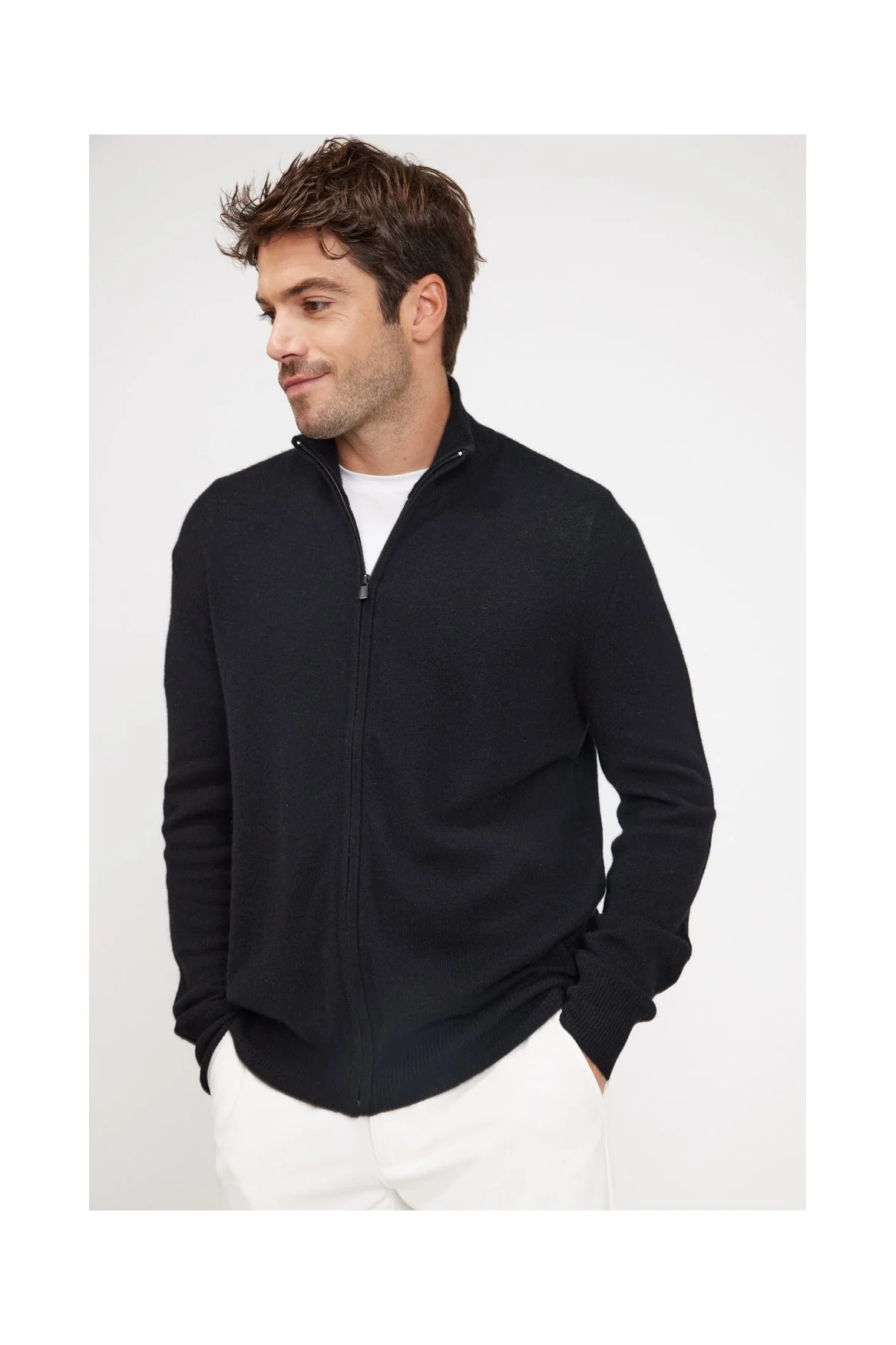 Gilet Zippe Col Montant Zamil - Noir