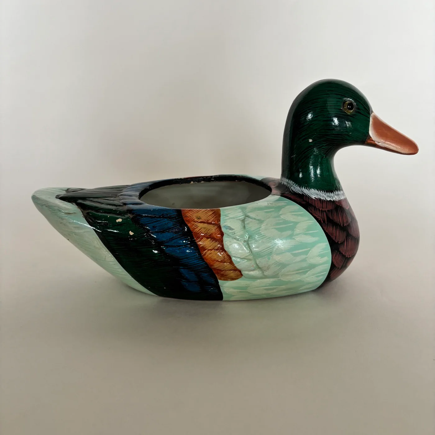 Pot Canard En Bois Peint - Image 2
