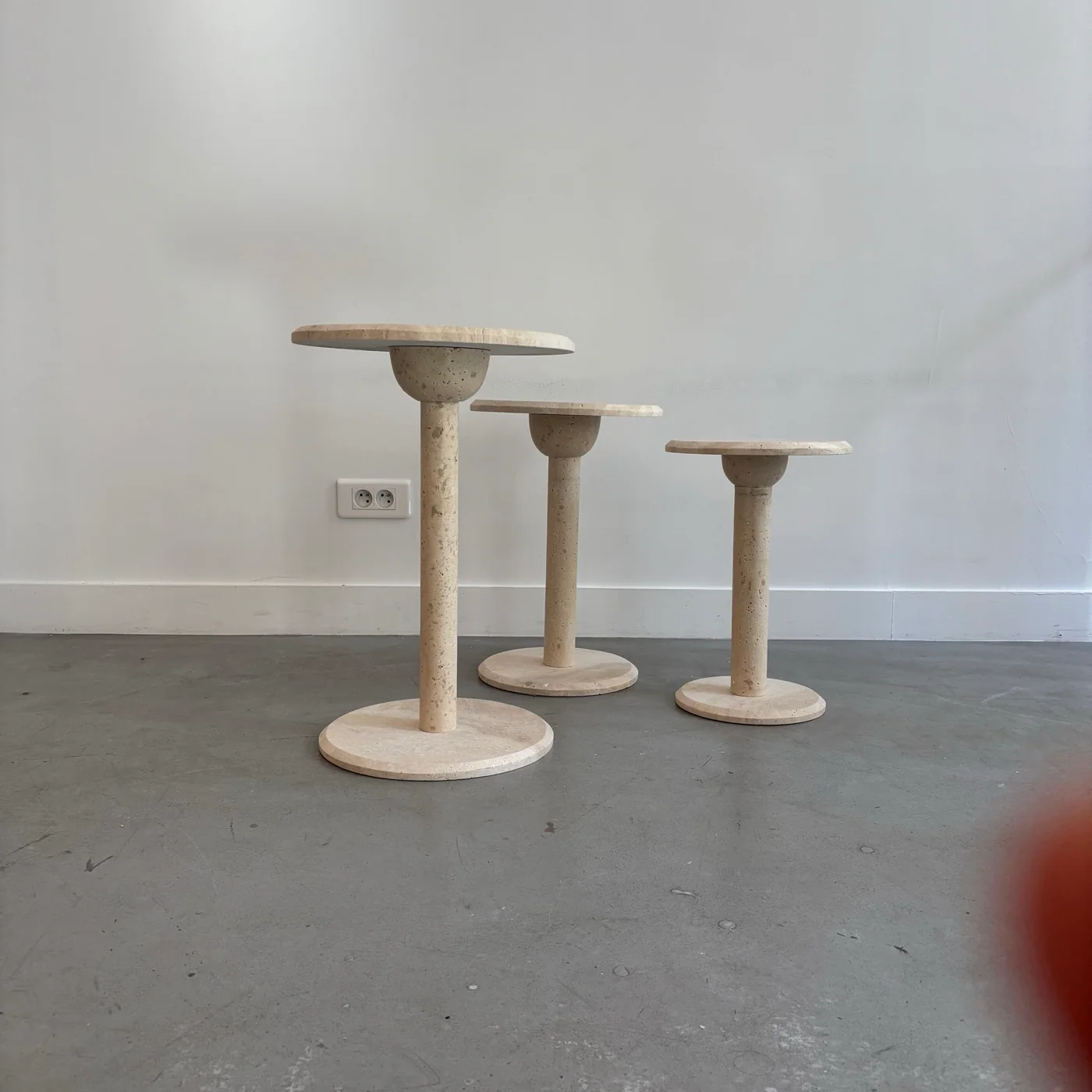 Ensemble De 3 Tables D'Appoints En Travertin - Image 5